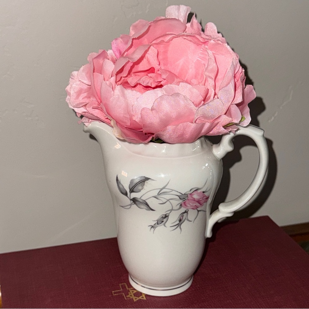 Vintage Royal Bohemian Floral Rose China Creamer Cottagecore Bud Vase